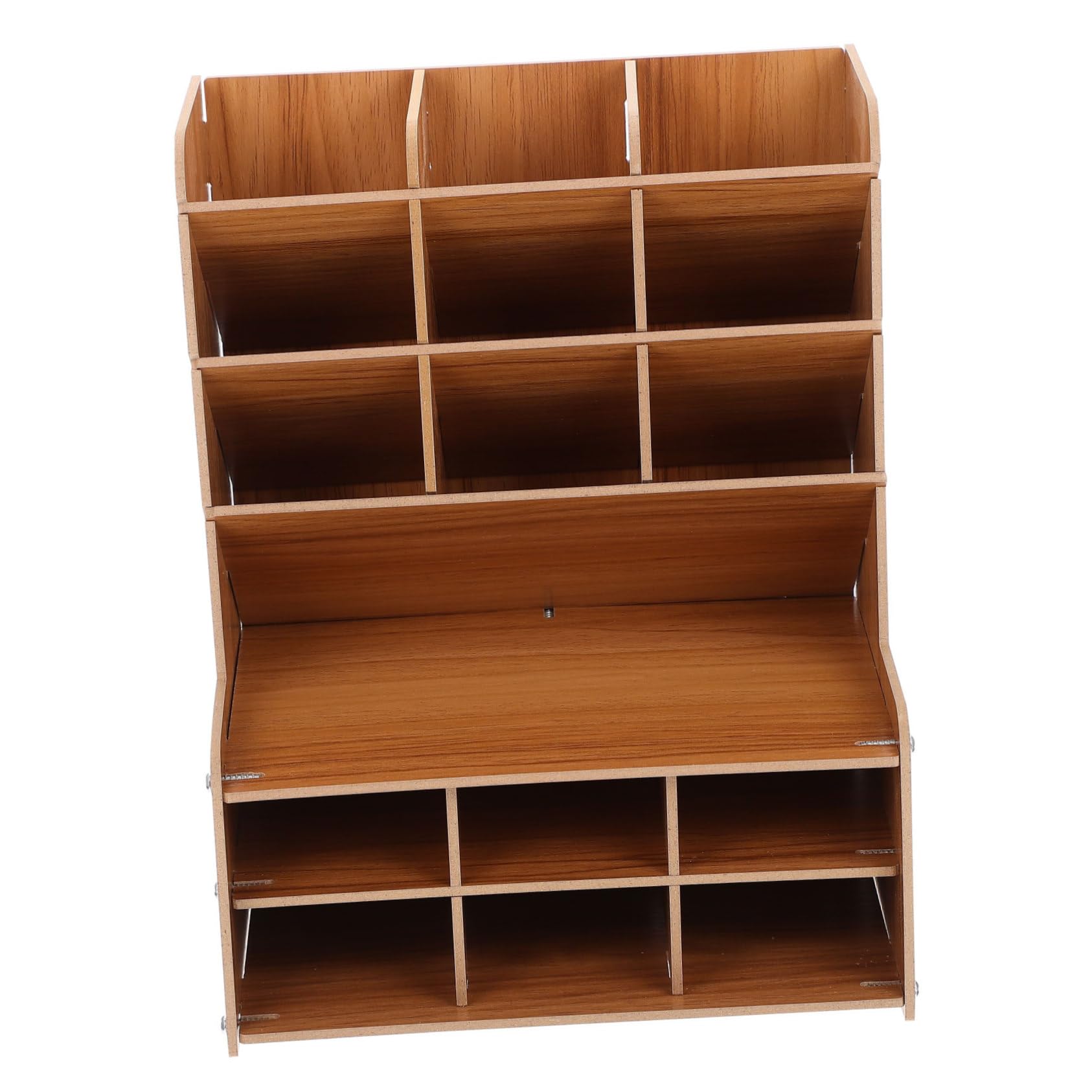 Portapenne da Scrivania in Legno Scomparti Multipli, Solido e Resistente, Organizer per Ufficio per Mantenere la Scrivania Ordinata