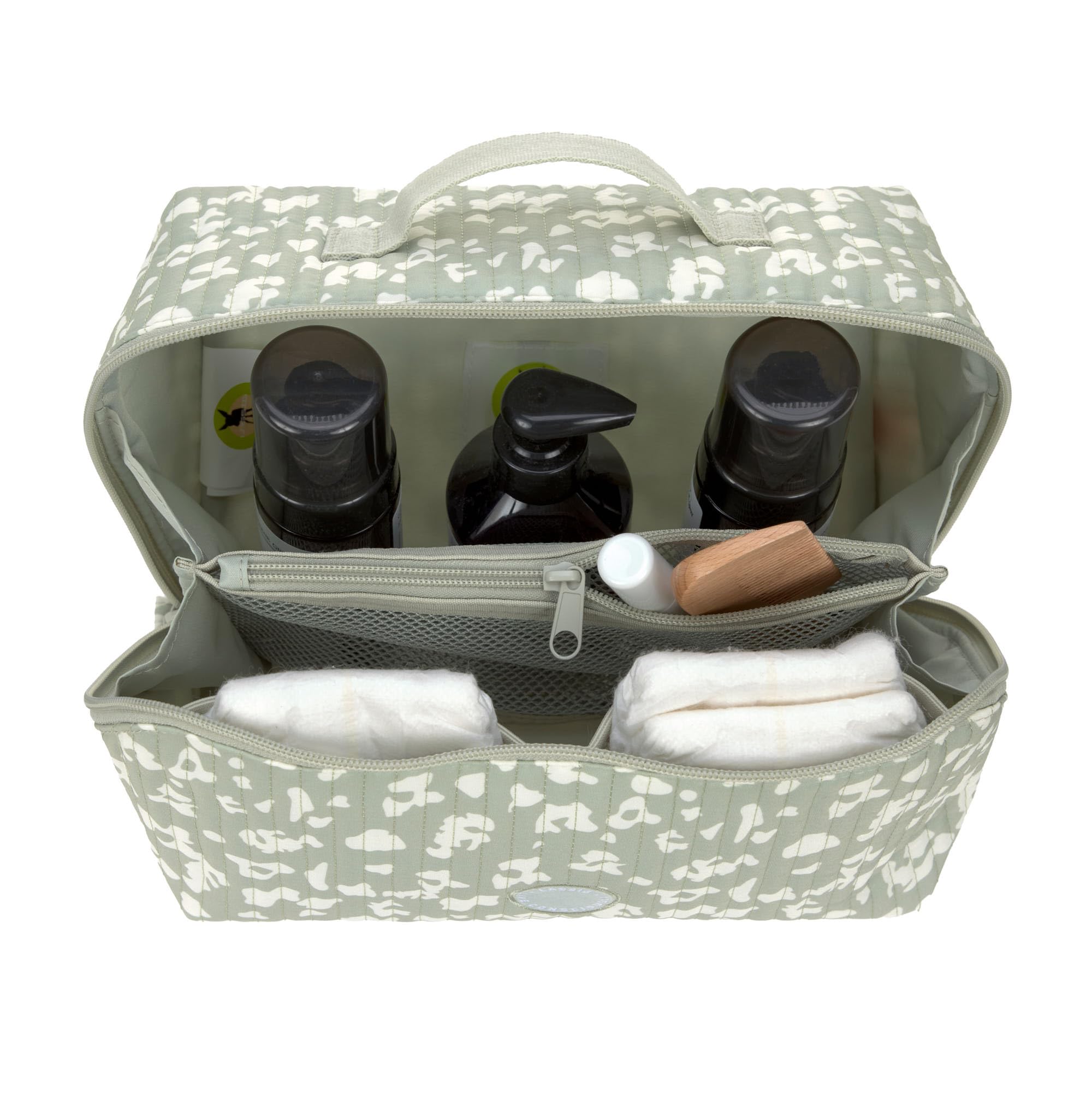 LÄSSIG Organiseur de table à langer Flex Organizer Leo light khaki
