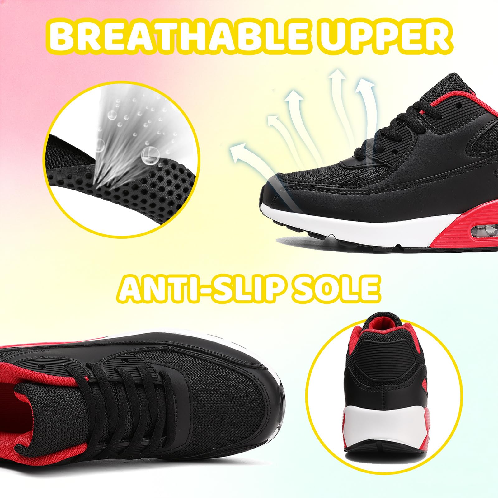 Baskets Garçon Respirant Enfant Chaussures de Course Running Sport Jogging Chaussures de Sports en Salle Fille Low Top Legere Athlétique Sneakers