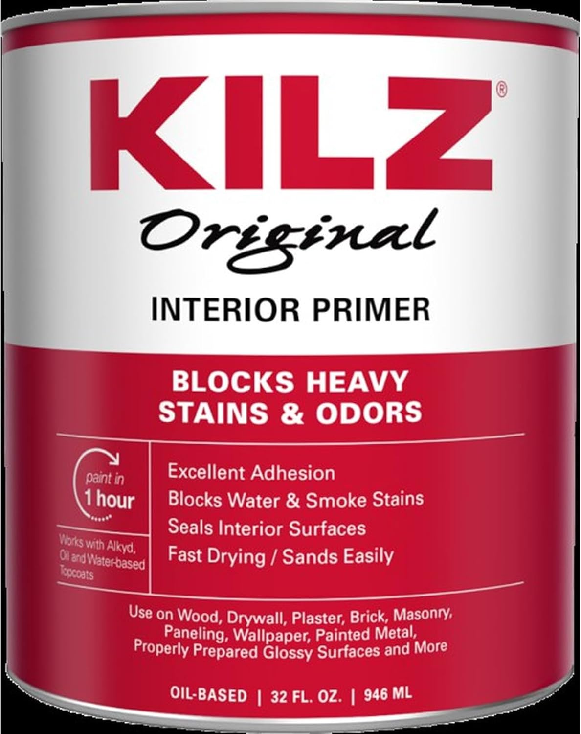 Kilz Original Interior Oil-Based Primer/Sealer 1 Quart