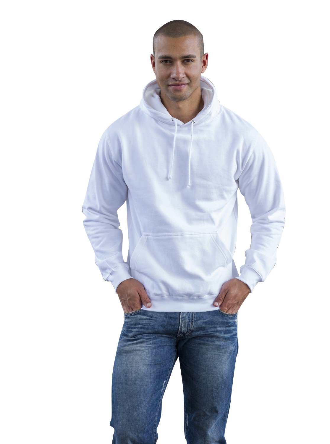 Awdis Just Hoods Men's White - Arctic White Jh001 College Hoody - White - Large