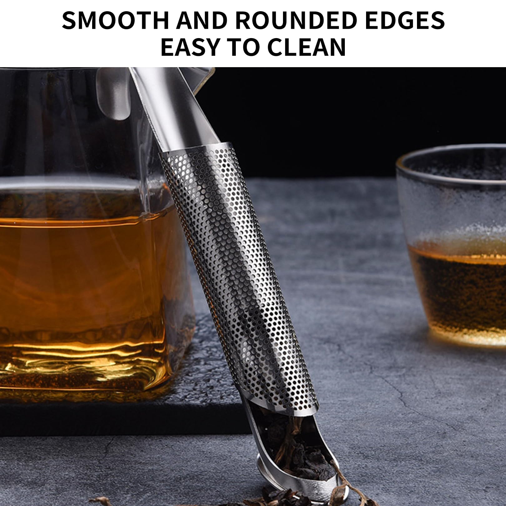 2Pièces Infuseur Thé,à Filtre en Acier Inoxydable Tea de Passoire Maille Fine,Cuillere Tube Infuser Strainer épices Filter,Sachet Vrac Strainers Tamis,pour Bouteille Tasse Infusion Fines Filtrante