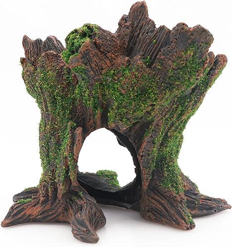 Miniatura 3 de AQUA KT Acuario Paisaje Árbol Tocón Tronco Hueco Cíclidos Cíclidos Rocas de Cueva para Betta Fish Ocultar Tanque