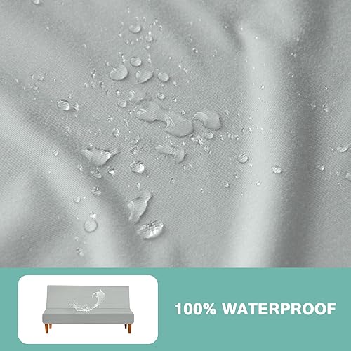 Miniatura 2 de Luv4babe Funda impermeable para sofá cama sin brazos, a prueba de fugas y resistente a los arañazos y a los arañazos, protector de sofá para niños,