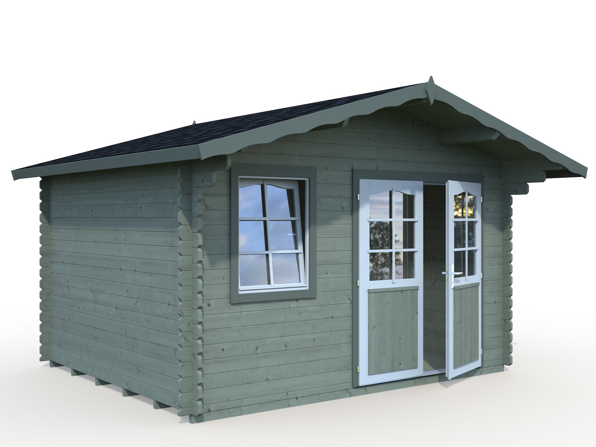 Palmako Blockbohlenhaus Emma 10,4 34 mm natur