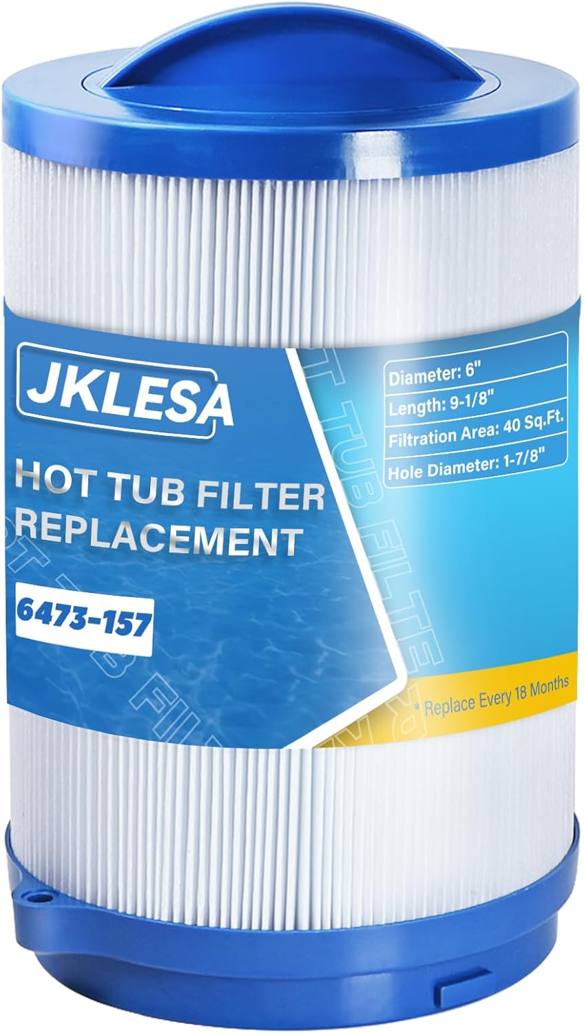 6473-157 Hot Tub Filter Replacement with Removable Handle, 40 Sq Ft Top Filter – Compatible with Jacuzzi J-415/J-425/J-495 2012+, J-435/J-445/J-465/J-470/J-475/J-480/J-485 2013+, J-500 2015+
