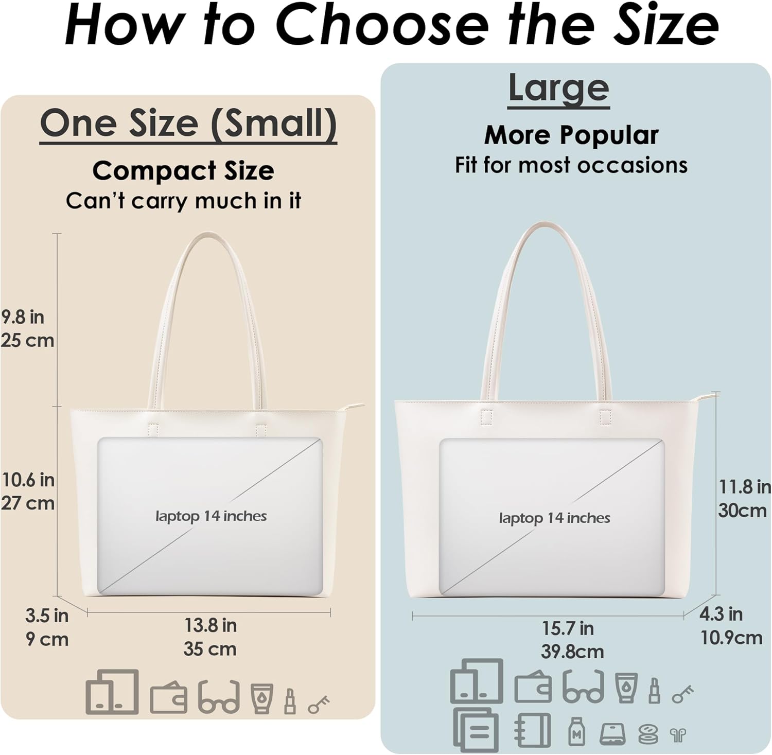 KALIDI Tote Bag Zipper Shoulder Bag Faux Leather Purses Satchel for Women Casual Handbag Work Dating College - Image 3