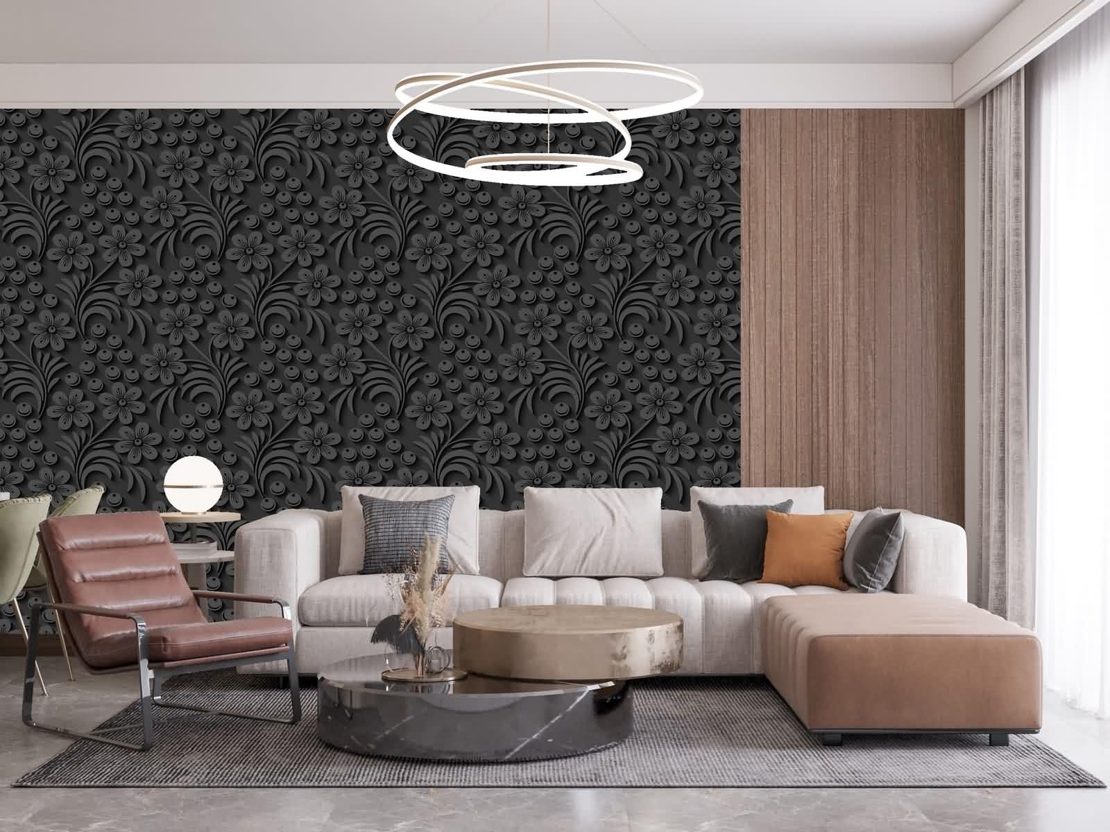 Kuchnia Backsplash Indie Naklejki Dekoracja mebli Czarny 45x1200cm
