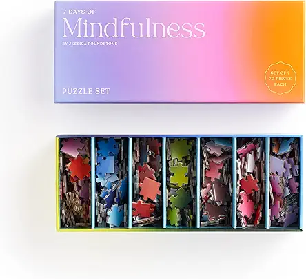 Galison 7 Days of Mindfulness Puzzle Set –...