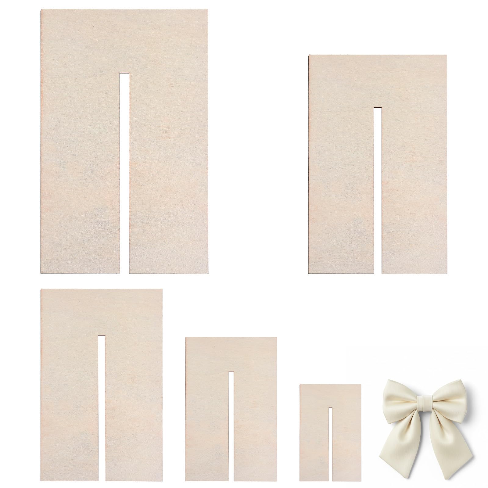 Tablas de madera para hacer lazos decorativos y manualidades textiles con acabado limpio