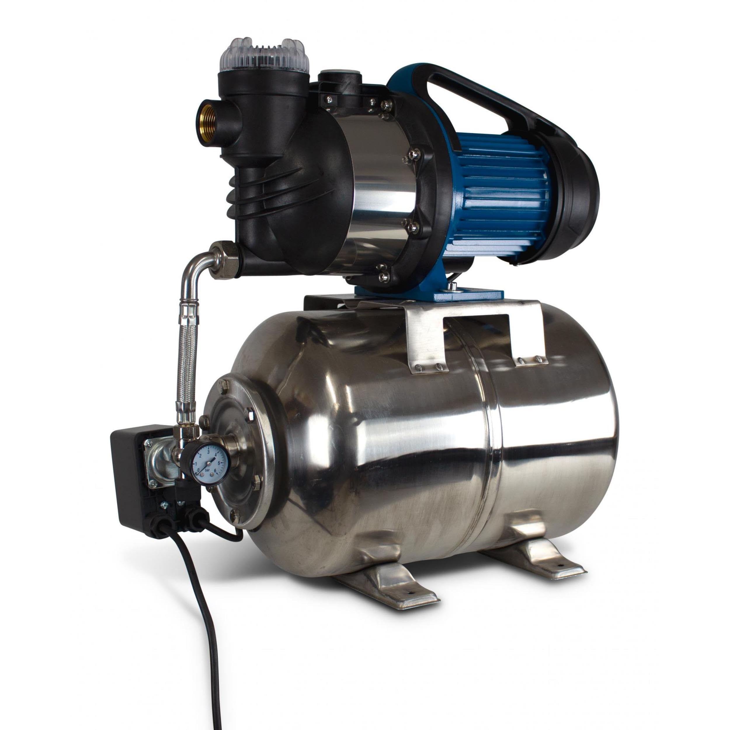 HYUNDAI HBP1300 Surpresseur 1300 W 24 L 4500 L/h Moteur induction Eaux claires