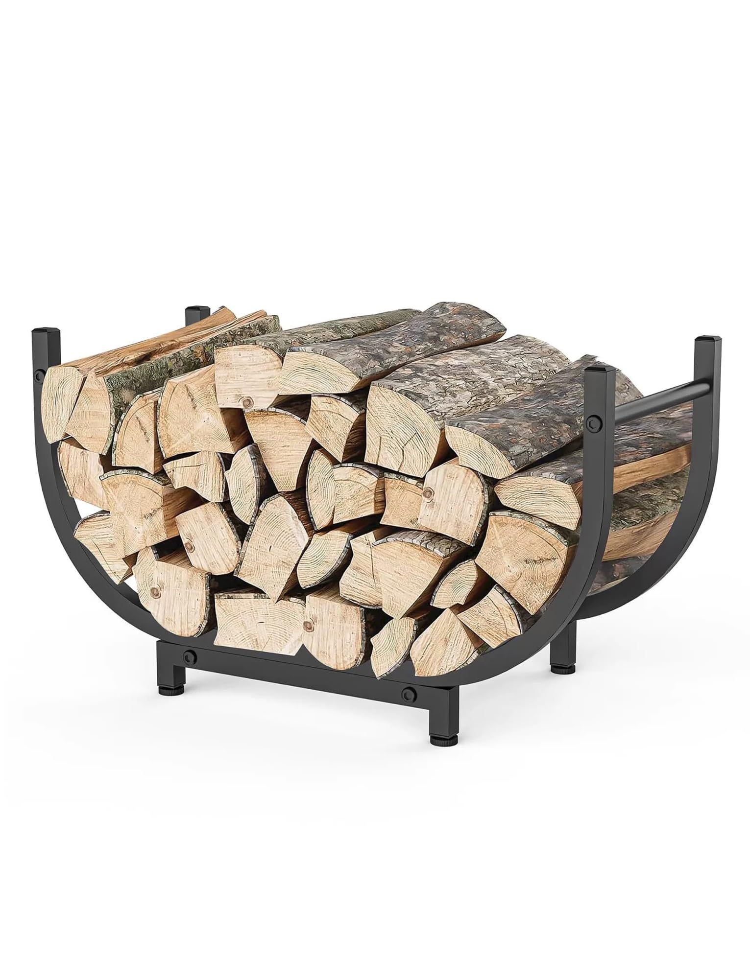 Genérico Leñero for exterior e interior, de metal, de 30 pulgadas, resistente, for chimenea