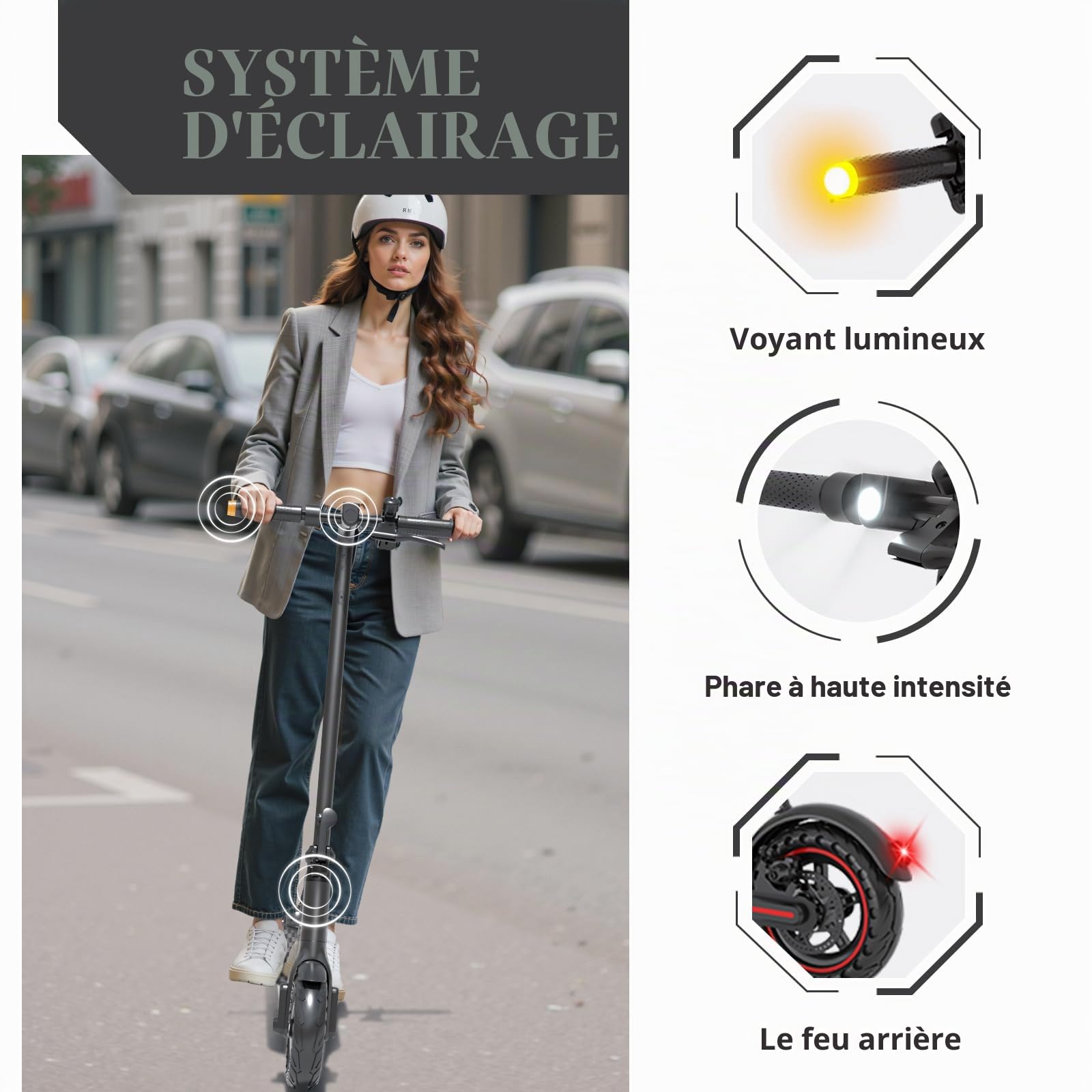Trottinette Electrique Adulte, Moteur 350 W, 25 km/h, Autonomie 30 km, Trotinette électrique Pliable, Pneus de 8,5'', Affichage LED & APP, Freins à Disque.