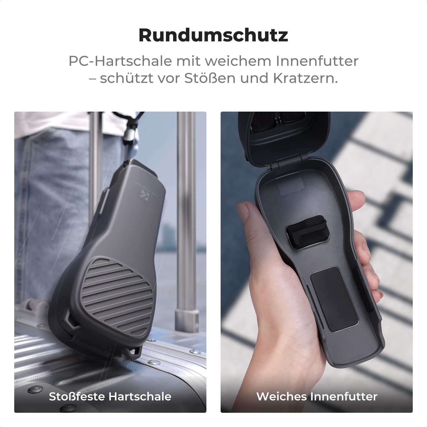 K&F CONCEPT PT61 Schutzhülle kompatibel mit DJI Osmo Pocket 4 mit Filteraufbewahrung, Hartschale mit weichem Innenfutter, speziell für Pocket 4 entwickelt & leicht zu öffnen/schließen(Schwarz)
