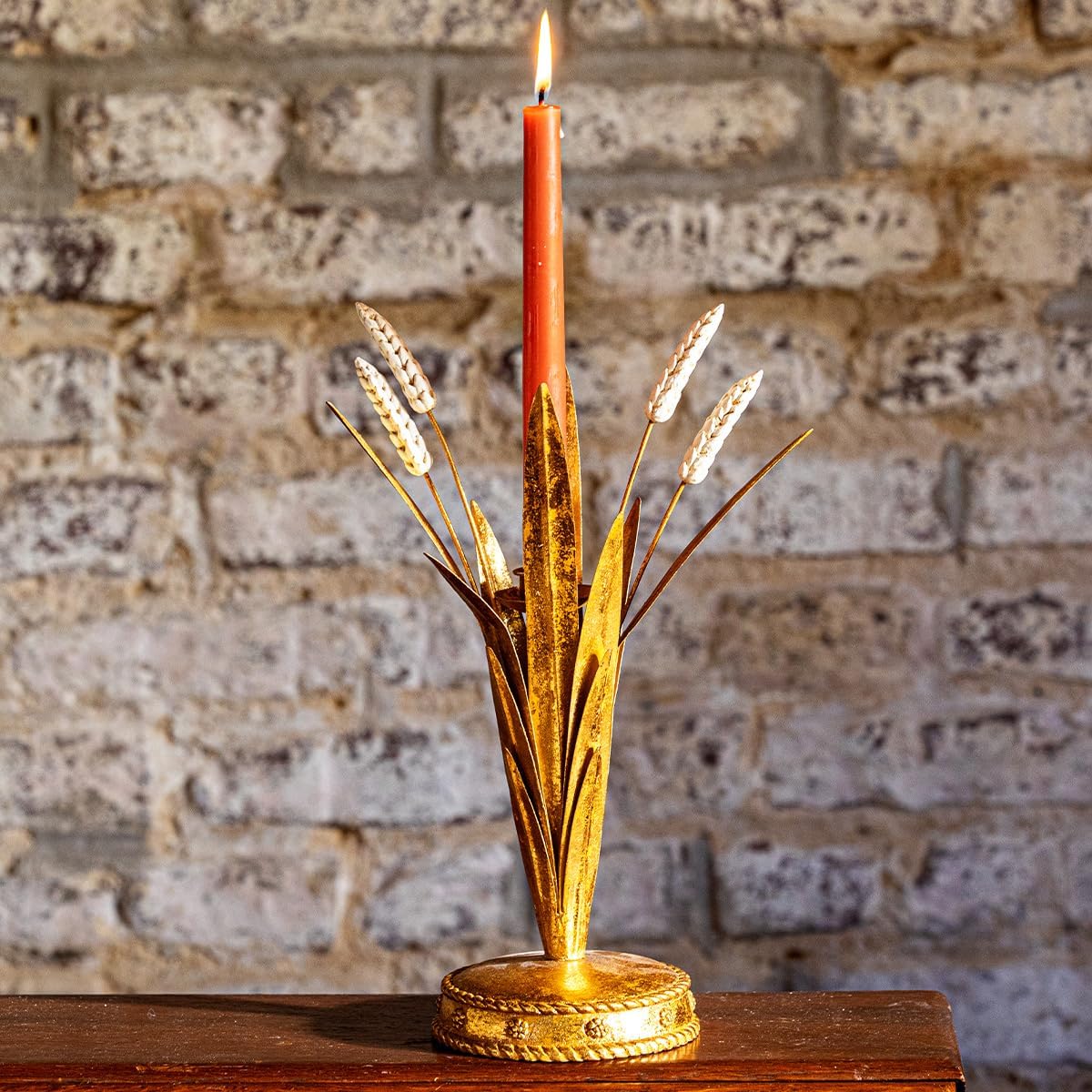 Juliska Forest Walk Wheat 13" Candlestick - Gold