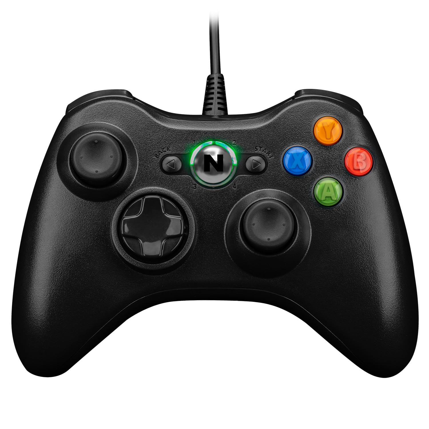 NITHO CLUTCH CORDED Wired Gaming Controller for PC, PS3 and Android, Gamepad with Vibration Feedback, Precise Analog Triggers and Sticks, Durable Buttons, Ergonomic Design - Black-image-46