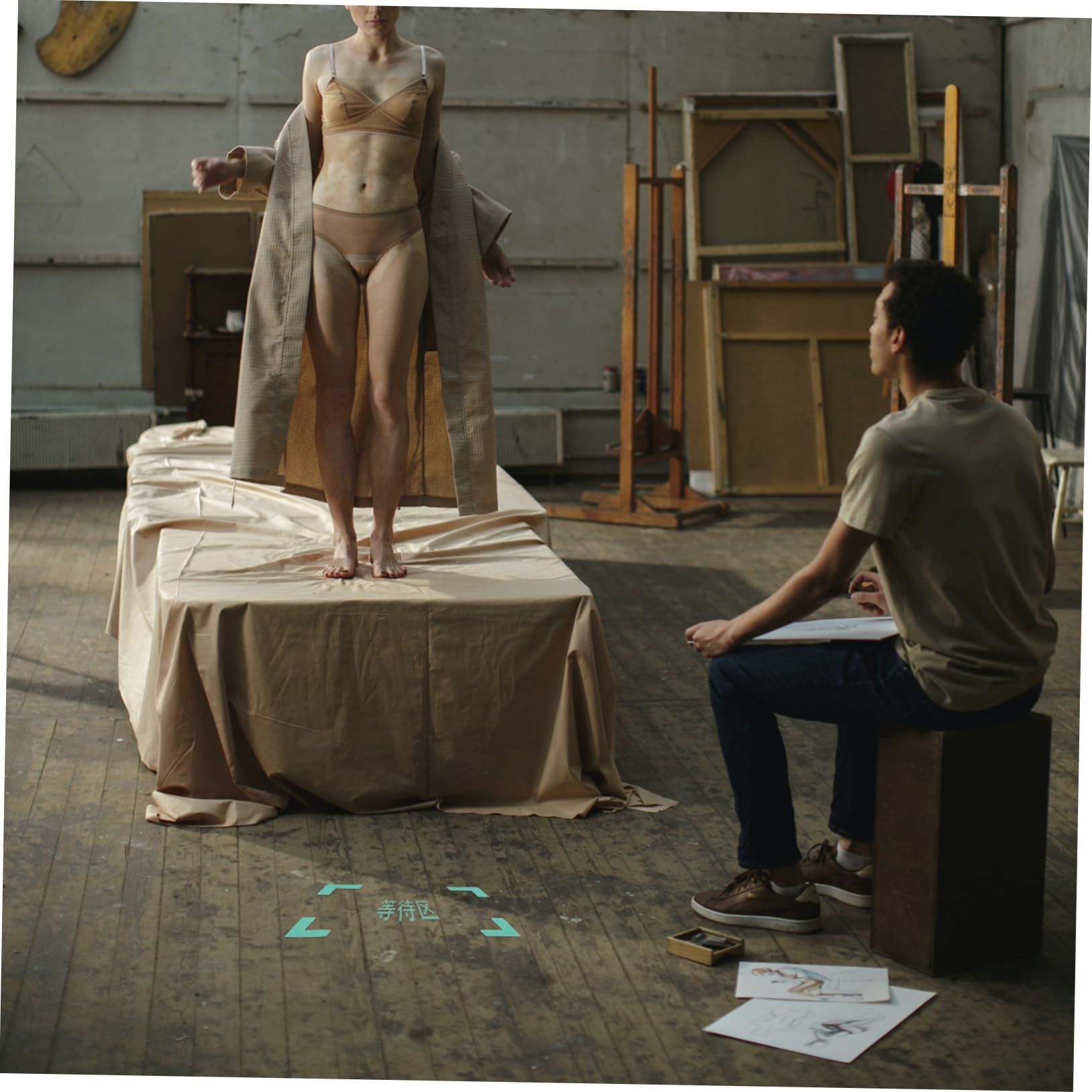 NAMOARLY Positioning Warning Line Signs 100pcs Removable Decals Easy to Apply Safety Signs for Construction Events