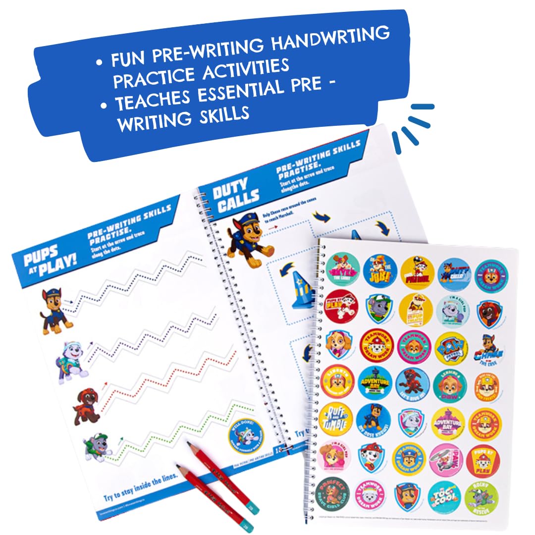 Paw Patrol My First Pre-Writing Skills Libro de actividades | Primeros pasos de escritura a partir de 2 años | Construye control de lápiz | Habilidades de preescritura | [encuadernado en anillo] 52