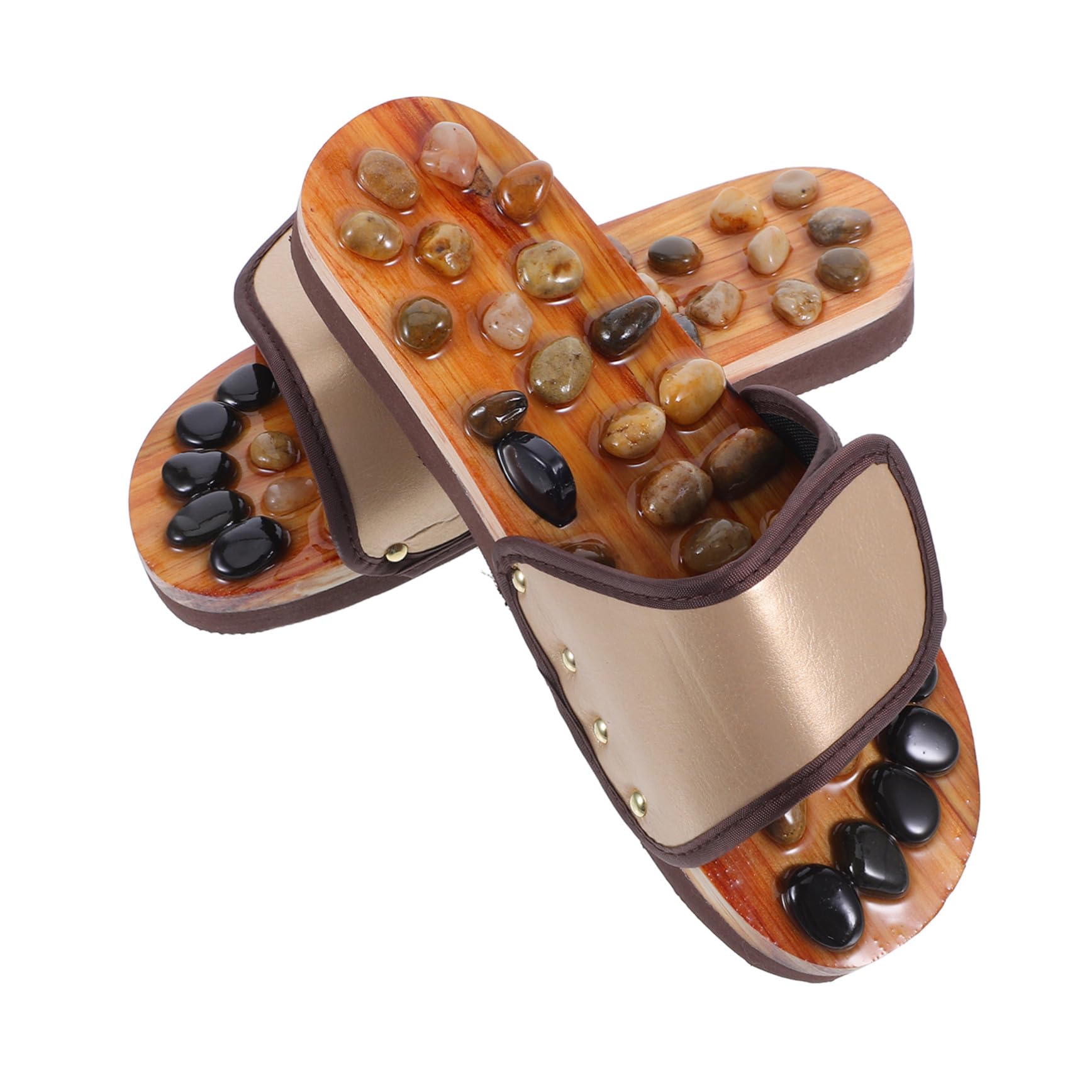 Fußmassage Slipper mit Akupressur pebbles Massagepantoffeln für Herren und Damen Therapie Sandalen zur Durchblutungsförderung Bequeme Wiederverwendbare Hausschuhe