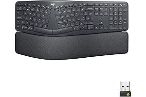 Renewed Logitech® Ergo K860 Wireless Ergonomic Keyboard and Wrist Rest