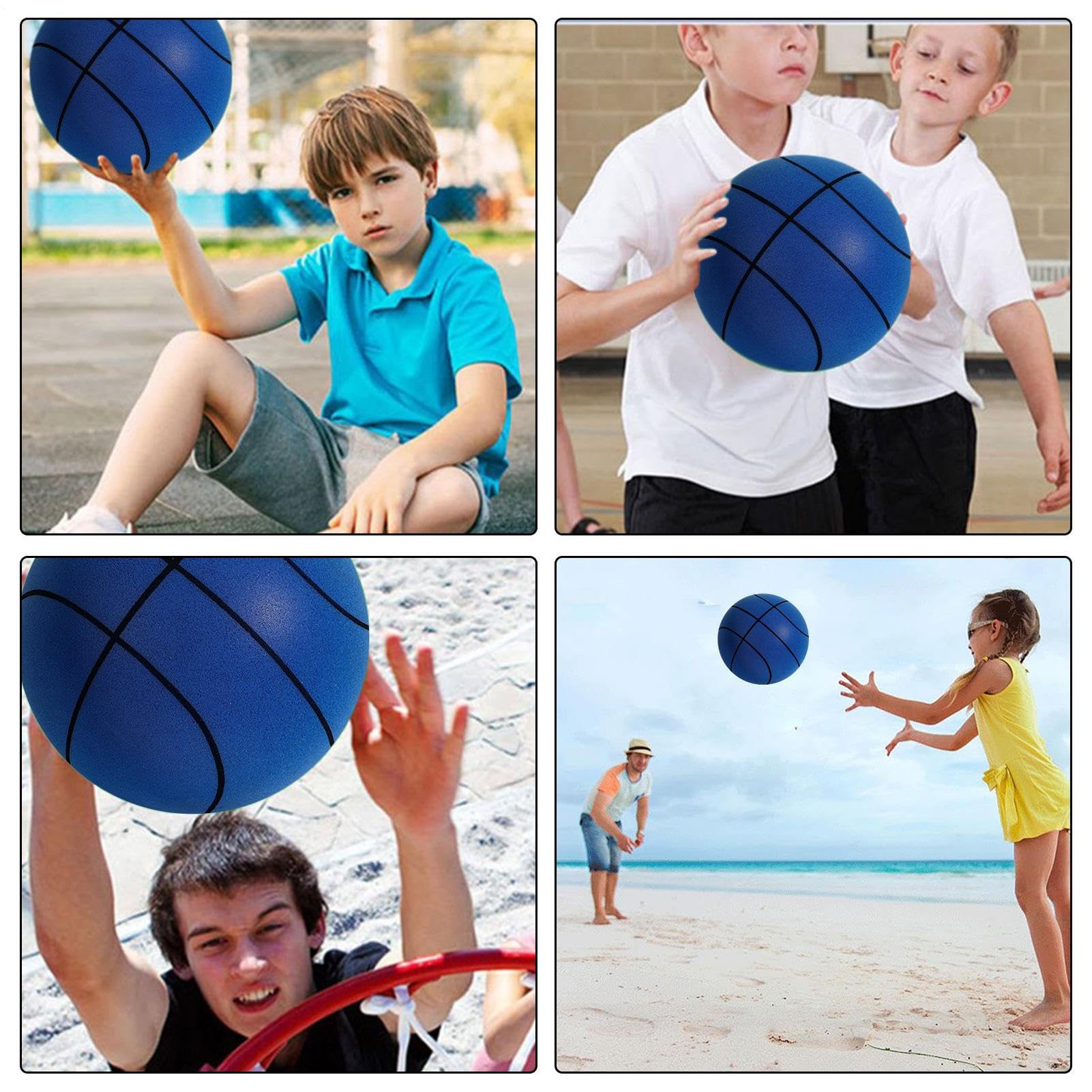 Generico Palla silenziosa - Palline silenziose giocattolo Silent Ball Safe | Regalo di pallacanestro resistente agli urti per bambini Adulti per palestre Patii Sale giochi