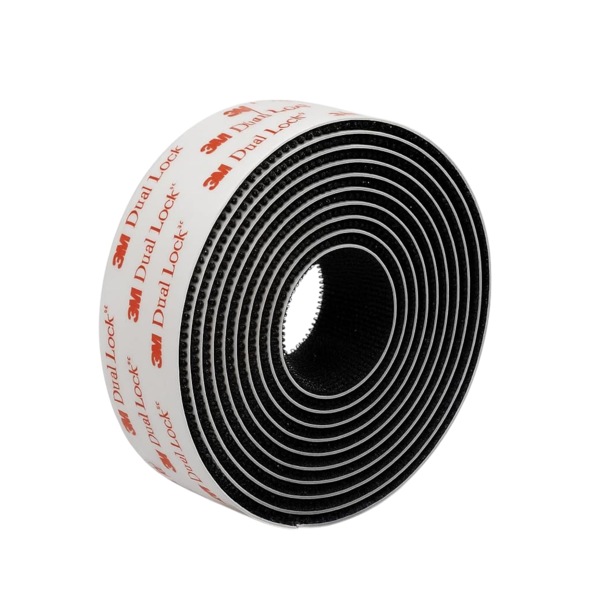 3M Dual Lock SJ3550, 1 Klebestreifen mit Dual Lock, Druckverschluss, stark haftendes Produkt für Auto, Dashcam, Go Pro,- Halterung, DIY (25,4 mm x 2 m) Schwarz (2 m)