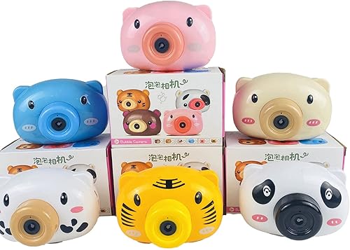 Miniatura 4 de Máquina de burbujas de juguetes para niños, cámara de panda, fabricante de burbujas con luces de música, máquina de burbujas automática portátil con
