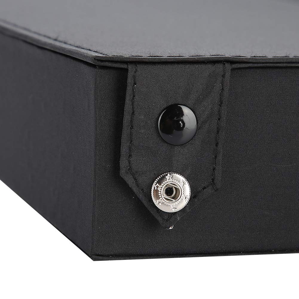 lyrlody Scatola Portaoggetti per Occhiali, 18 Scomparti, Espositore per Occhiali da Sole, Organizer Nero, 47,5 x 37,5 x 6 cm