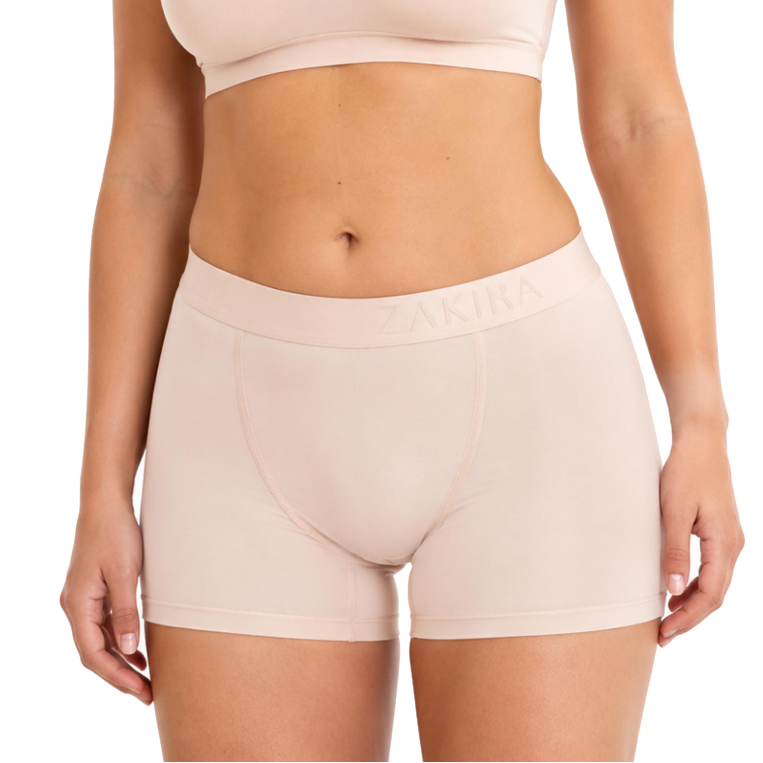 ZAKIRA Damskie bokserki Tencel, miękkie, oddychające, rozciągliwe, majtki typu Boyshort, odporne na otarcia, długie nogawki, 3 szt