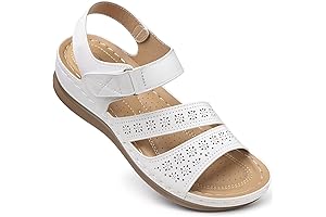 Comfortable Dressy Wedge Sandals for Women: Stylish Low Heels, Open Toe Walking...