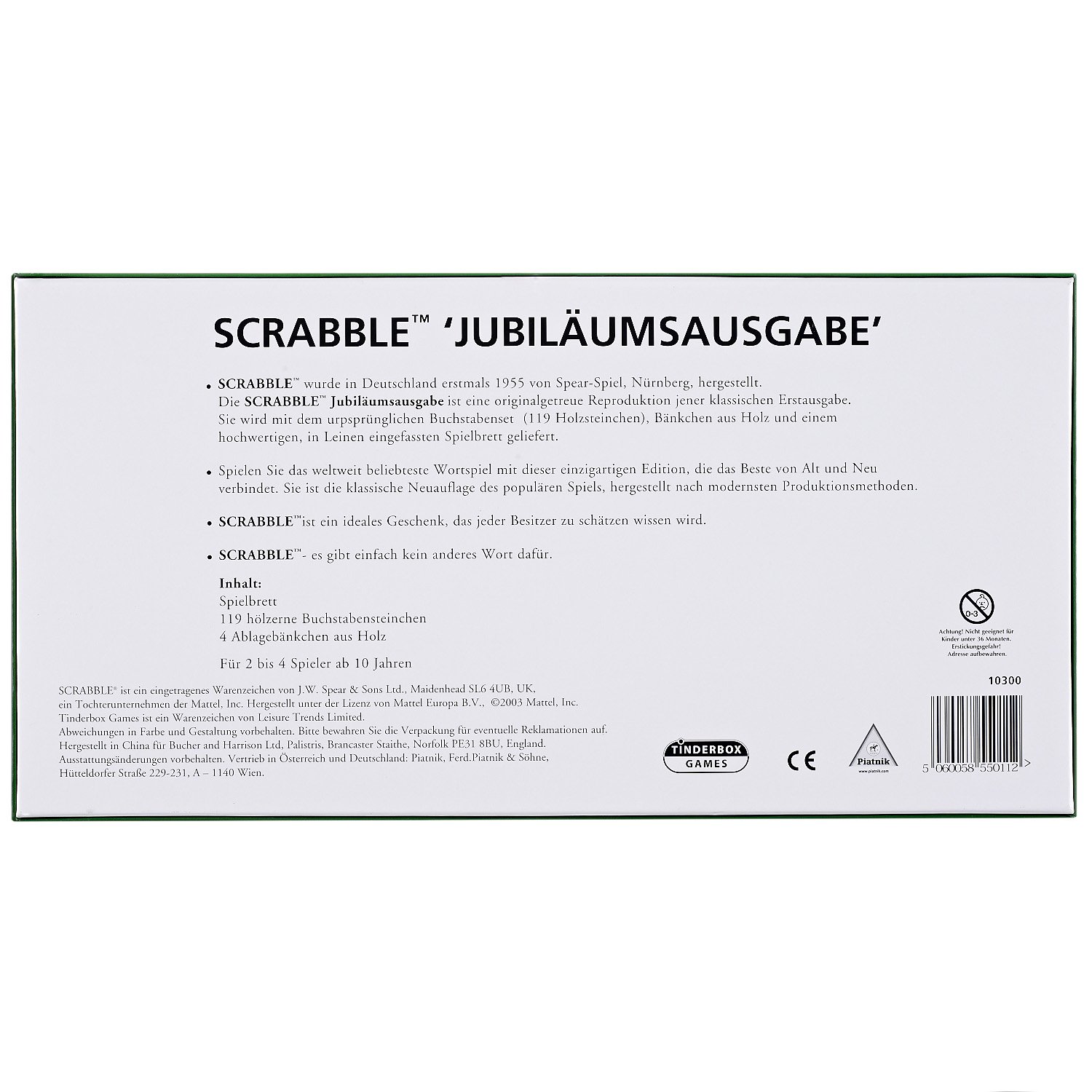 Piatnik 55011 Jubiläumsausgabe, 10 Jahre to 99 Jahre, 2-4 Spieler, Holz