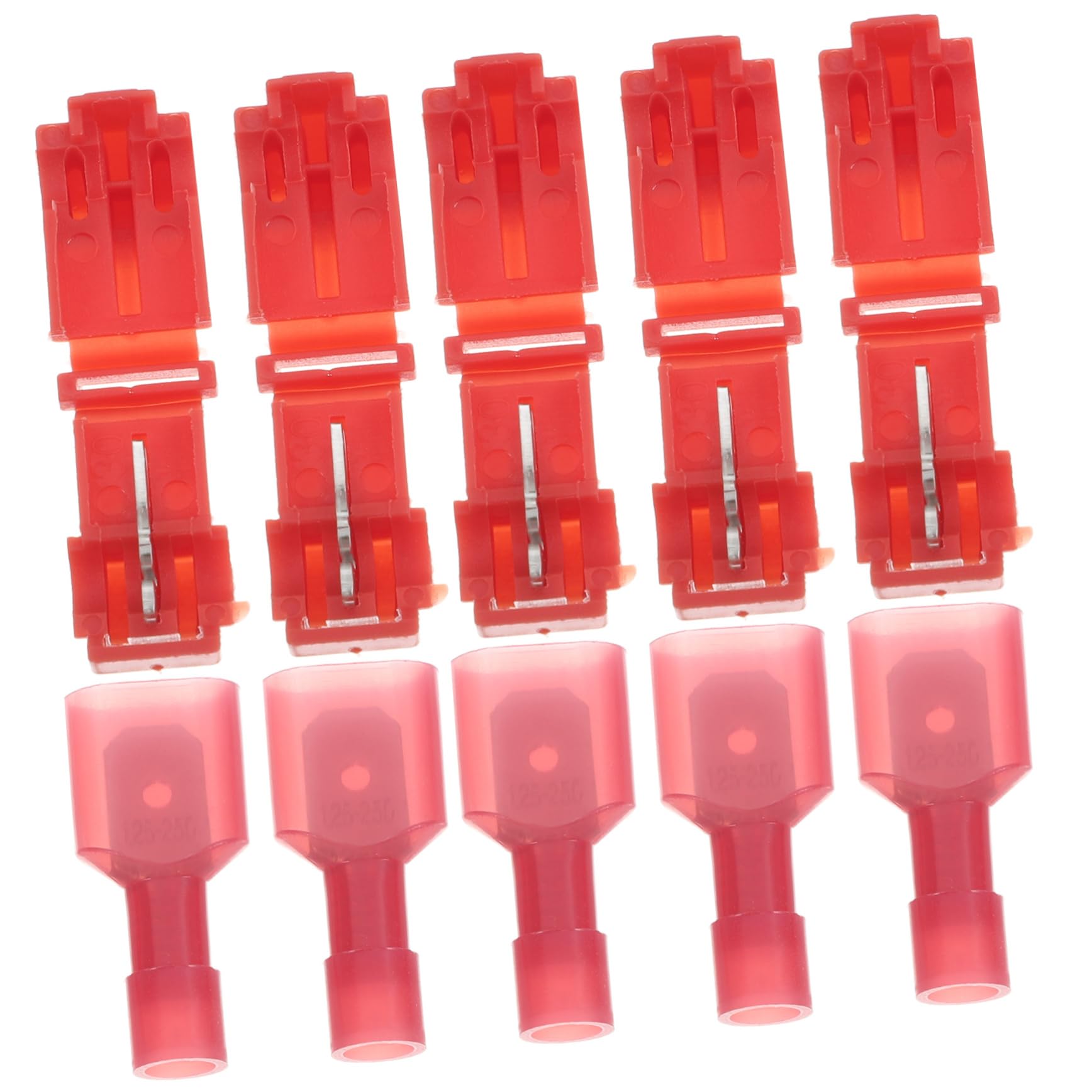 MUCKLILY 100pcs Wire Quick Connectors Splice Terminals Kit Insulated Male and Female Spade Crimp Connectors for Automotive and Electrical Application