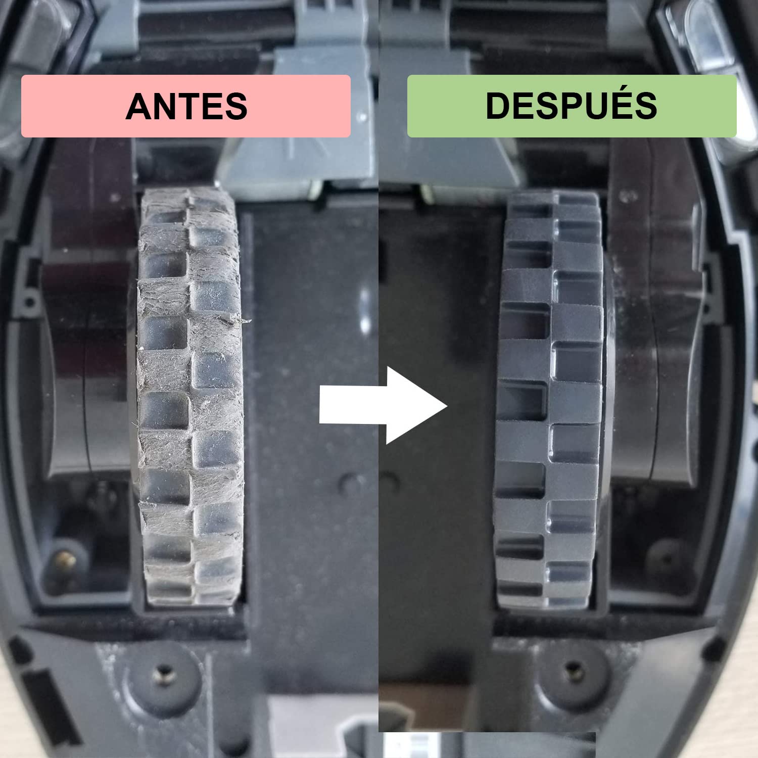 MIRTUX Opona - Wymienna guma kompatybilna z Roomba 500, 600, 700, 800, 900, e, i, S. Zastępuje koło boczne Twojego robota. Kompatybilny zamiennik dla iRobot Roomba Zrównoważony rozwój
