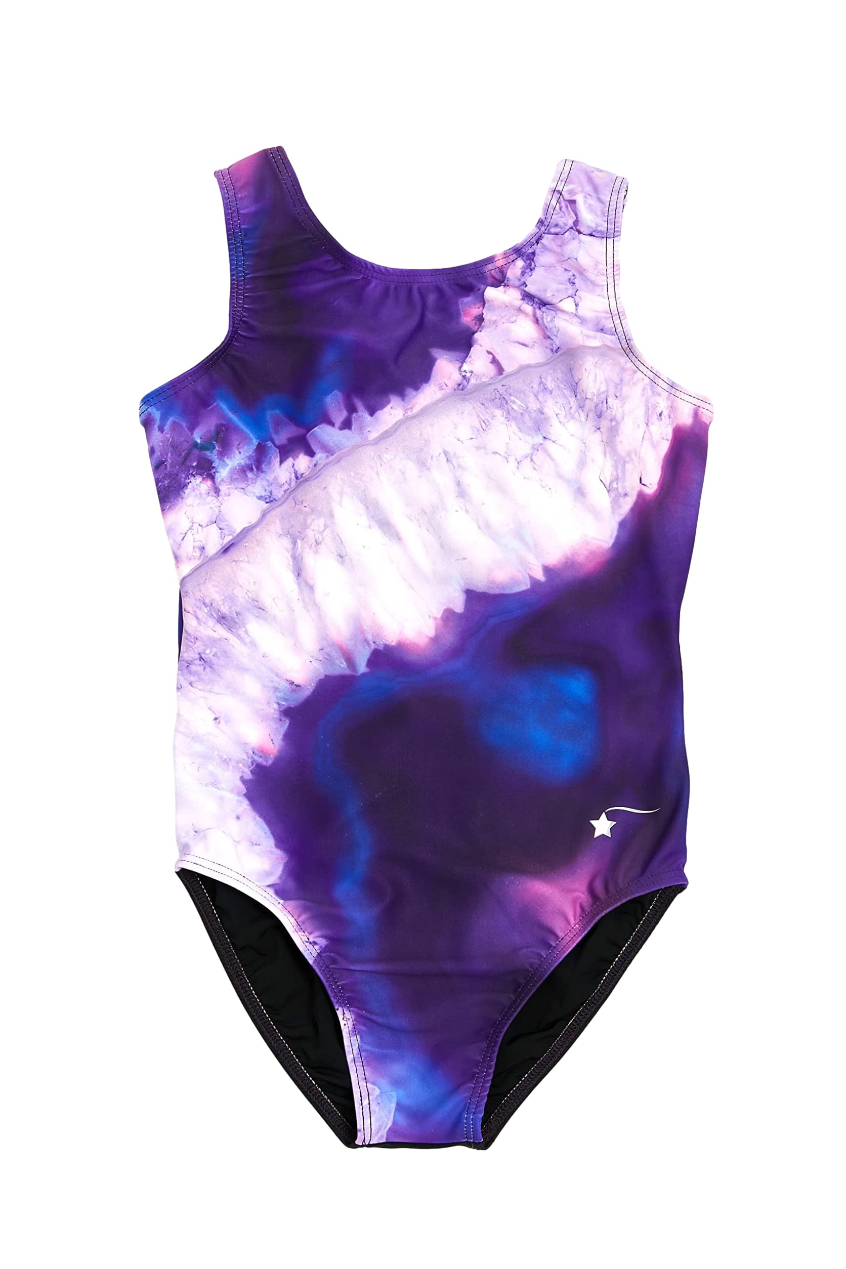 DestiraGymnastics Leotard for Girls, Split-Back Tank Style Soft Comfortable Fabric Activewear, Matching Scrunchie Included