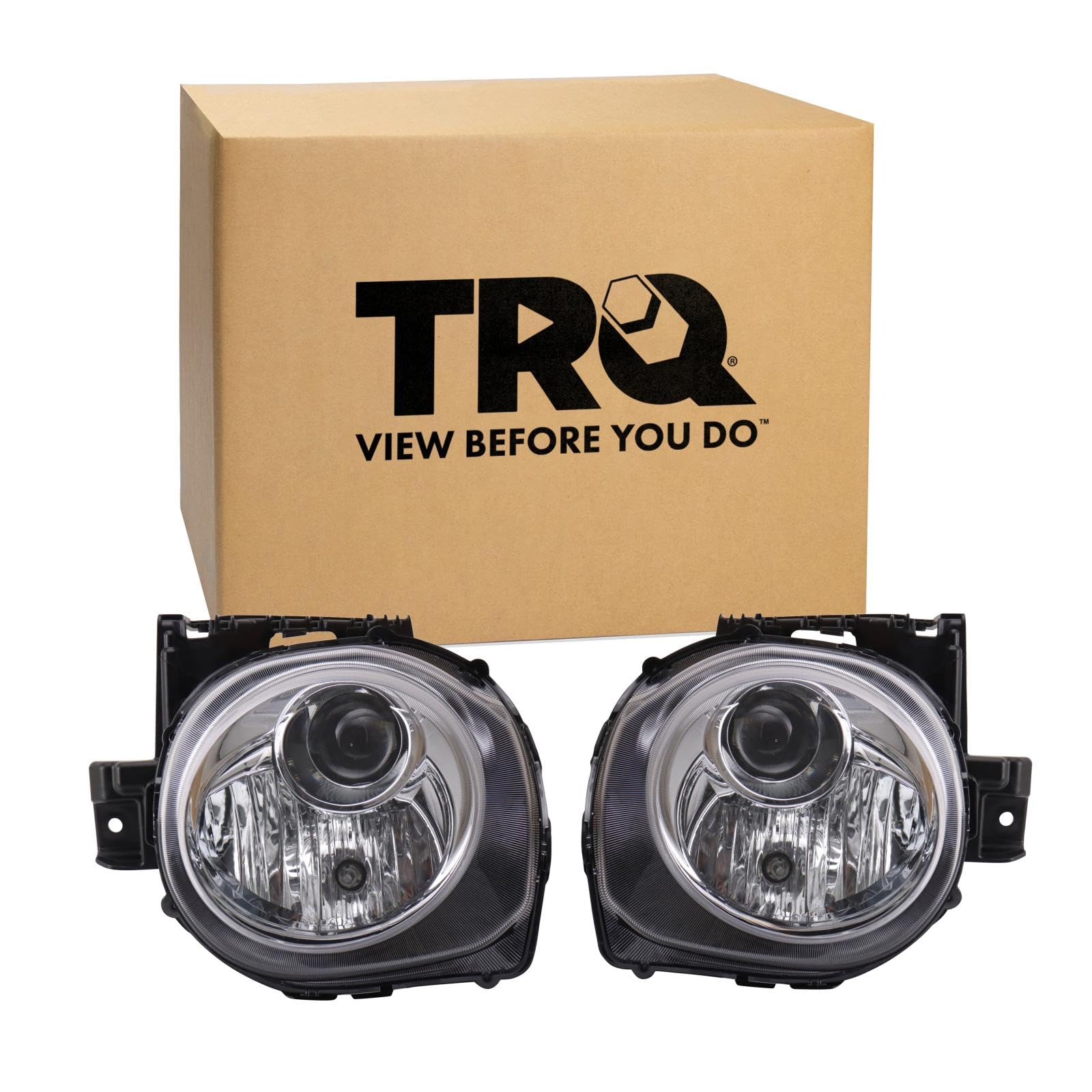 TRQ 2 Piece Headlight Assembly Set Driver &amp; Passenger Side Compatible with Nissan Juke 2015-2017 NI2502236 NI2503236 260103YM2A 26010-3YM2A 260603YM2A 26060-3YM2A