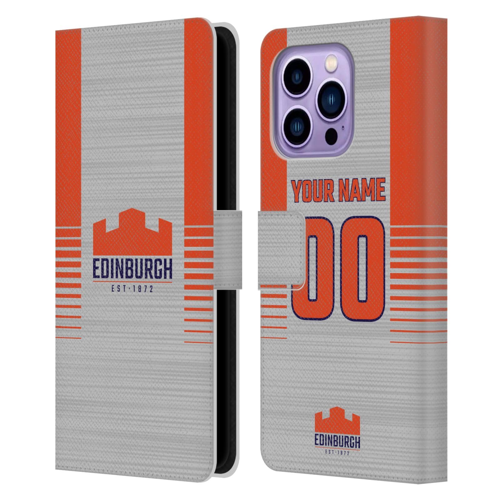 Coque Edinburgh Rugby iPhone 14 Pro Max personnalisable en cuir Head Case Designs - 7