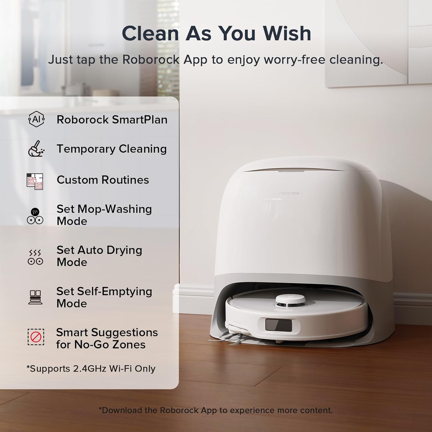 roborock Qrevo Curv S5X Robot Vacuum and Mop with Zero-Tangling DuoDivide Main Brush Replacement