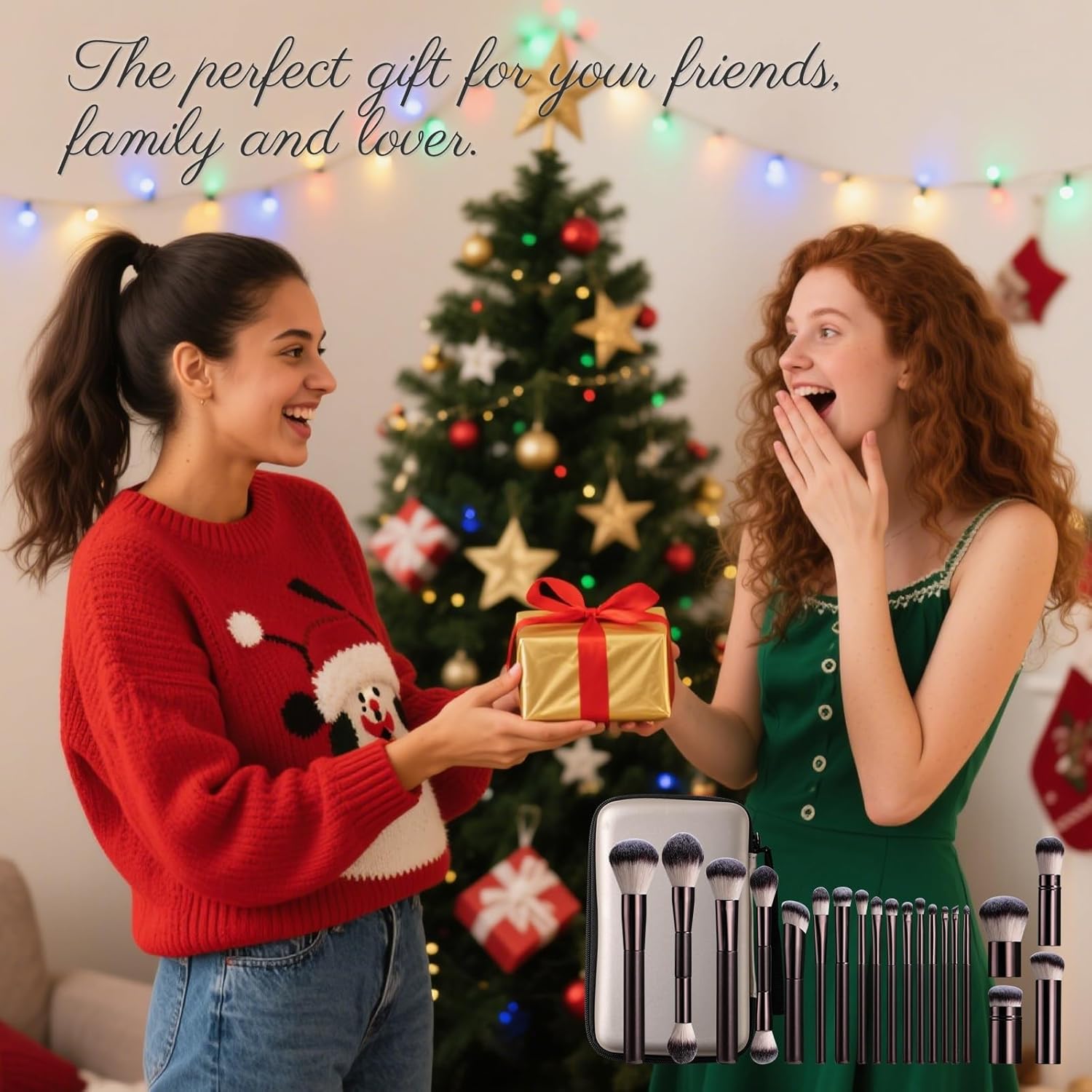 Professional Makeup Brushes BS-MALL With Travel Case - Kabuki Brush Eyeshadow Brush, Concealer Brush, Blush Brush Bronzer & Foundation Brush 20 Pcs, Labeled Daily Use & Versatile Occasions Gift Box - Image 6