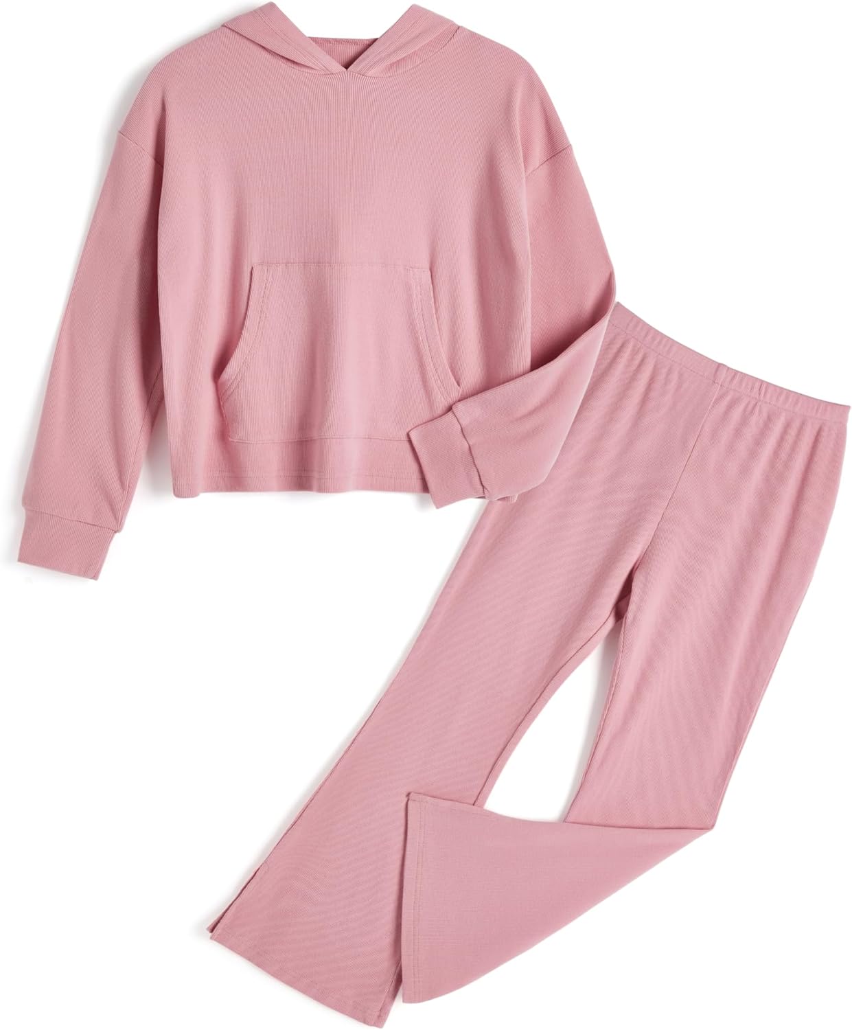 Girls' Clothing Sets 2 Piece Hoodie Long Sleeve Shirts Bell Bottom Cute 2025 Fall Outfits Sweatsuits