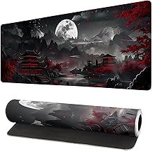 Large XXL Gaming Mouse Mat – 900 x 400 mm – Gamer Mouse Pad with Stitching on the Edges – Desk Mat – Office Accessory, Non-Slip Rubber Base Surface (Lac Night)