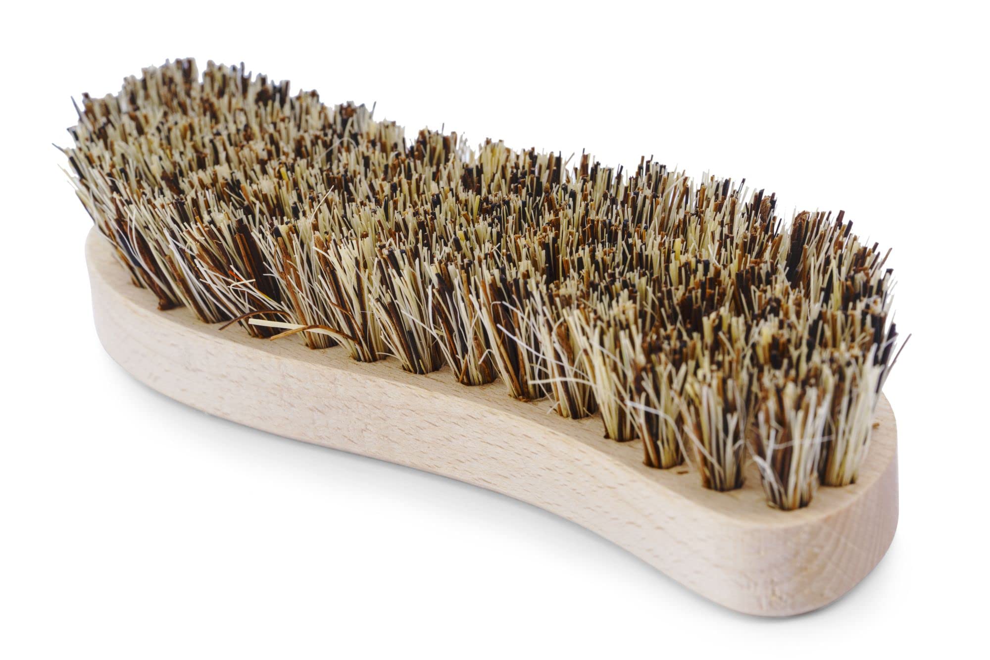 Novaliv 10x Handbürste aus stabilem Holz mit Union Borsten Nagelbürste Bürste für Hand Nägel und Finger S-Form für professionelle Reinigung ergonomischer Griff Handwerkerbürste