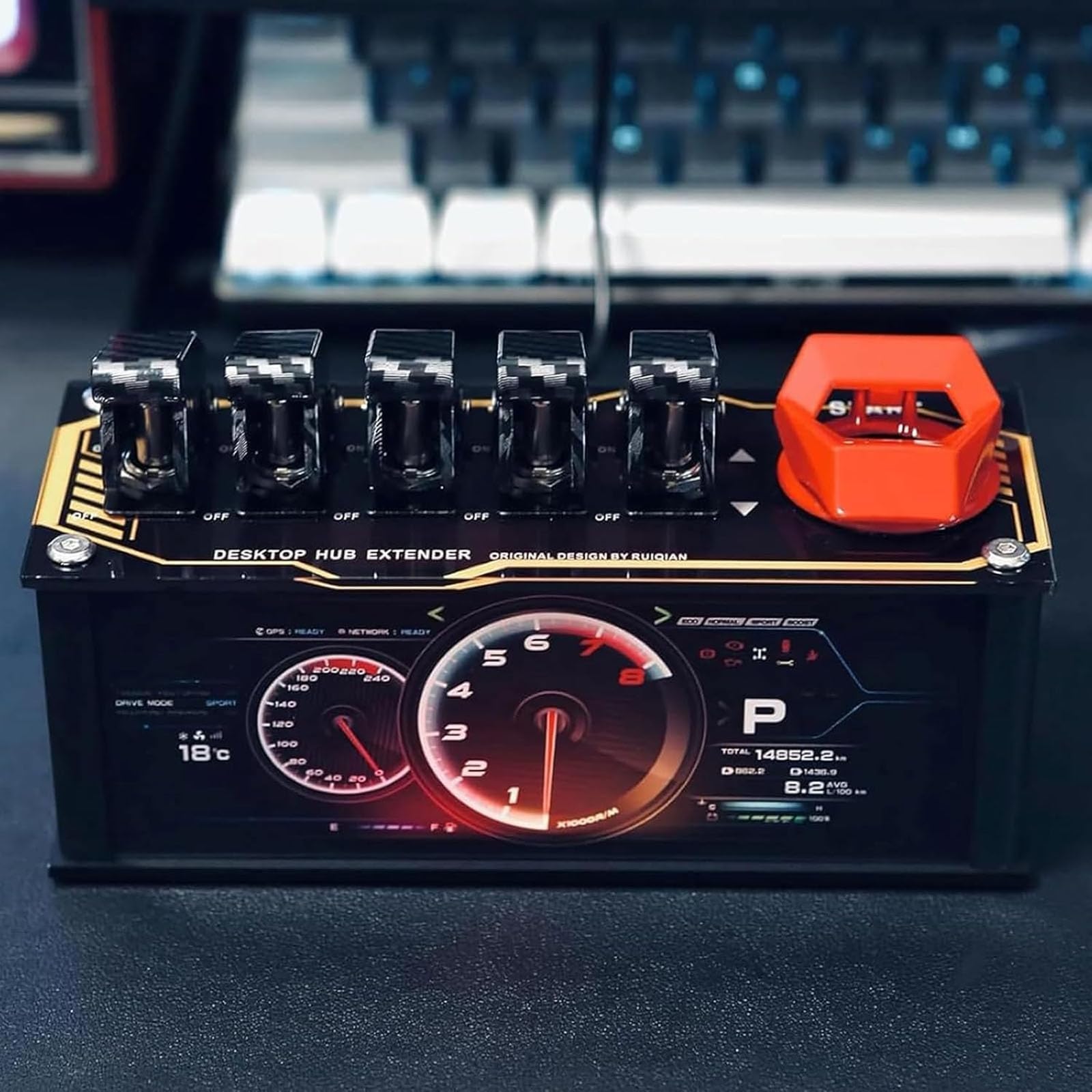6 Port USB Docking Station, USB Hub with Independent Switche