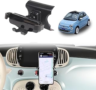 METYOUCAR Car Mobile Phone Holder for Fiat 500 2007-2016-2024 Rotatable Fixed Mobile Phone Holder for Car Fit for iPhone Android and Universal Smartphones Holder (B Style)