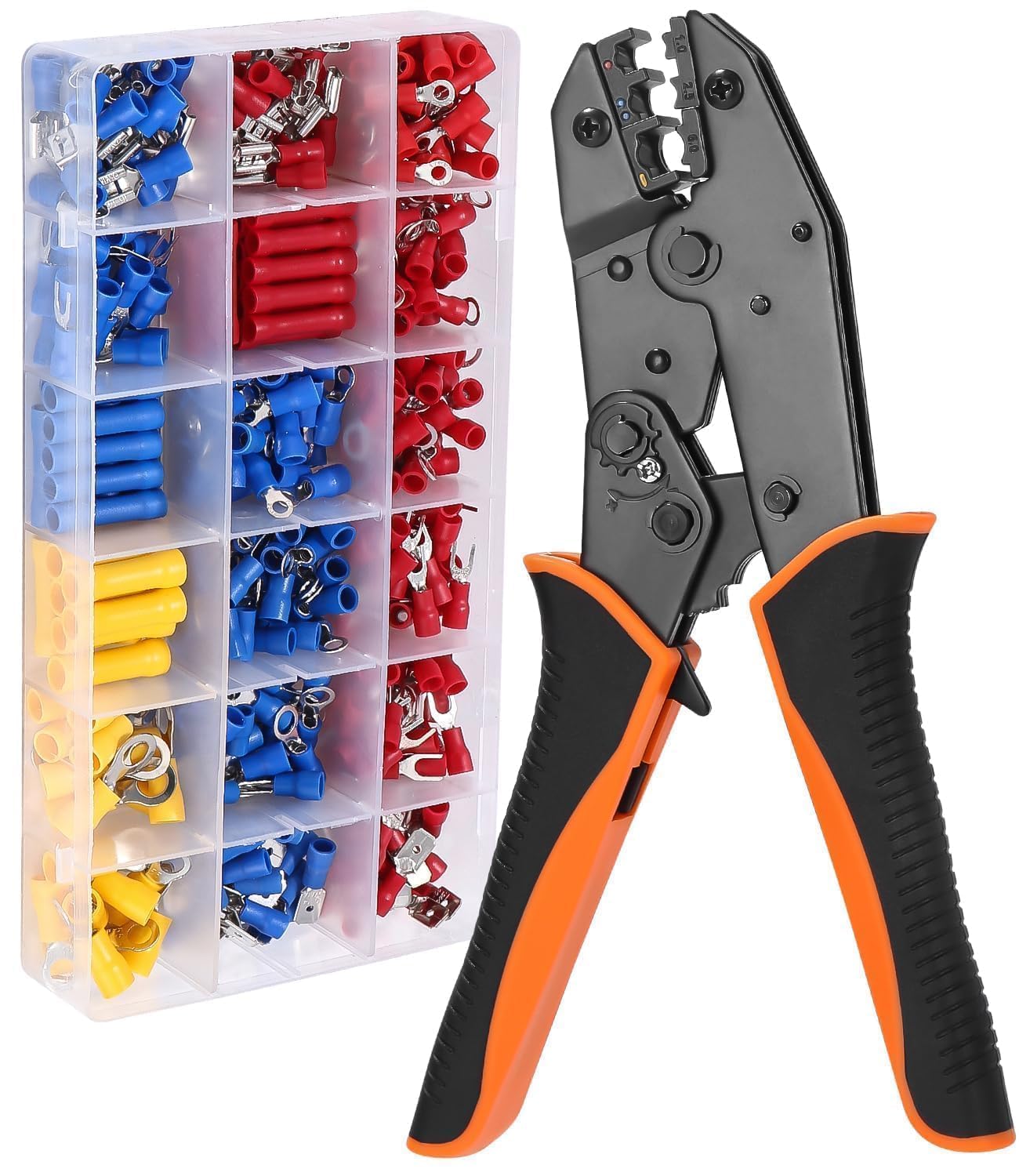 Pince à Sertir 0.5-6mm² - Kit 1200 Cosses, Pour électricité Auto/maison