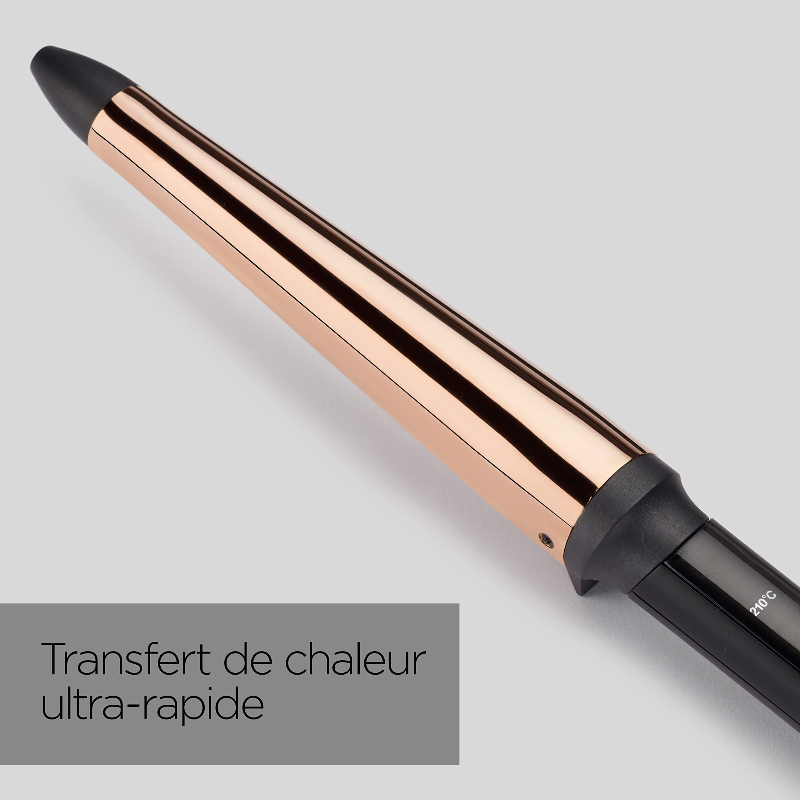 BaByliss - C458E - Boucleur Salon Brilliance Conical pour réaliser rapidement des boucles naturelles