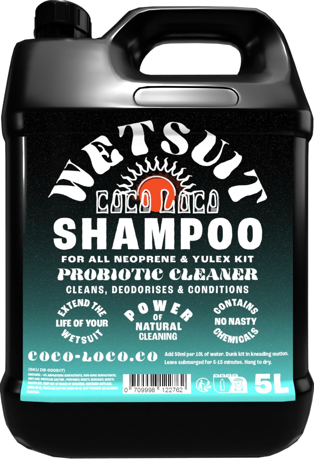 Wetsuit Shampoo Cleaner & Deodoriser, For All Neoprene Kit (5L)