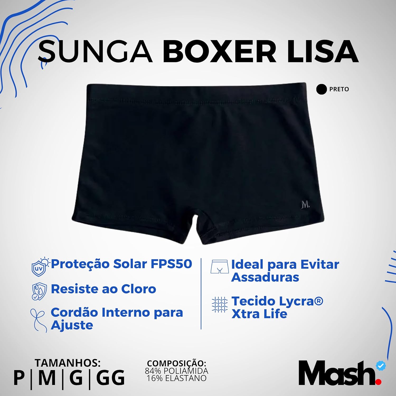 Sunga Boxer Mash Proteção UV50+ Box Masculino Lycra ExtraLife Adulto Praia Piscina em promoção! Veja a oferta e mais achadinhos de Moda praia 9 Hoje é o melhor dia para comprar Sunga Boxer Mash Proteção UV50+ Box Masculino Lycra ExtraLife Adulto Praia Piscina com aquele preço maroto! Promoção! Aproveite a oferta! 9