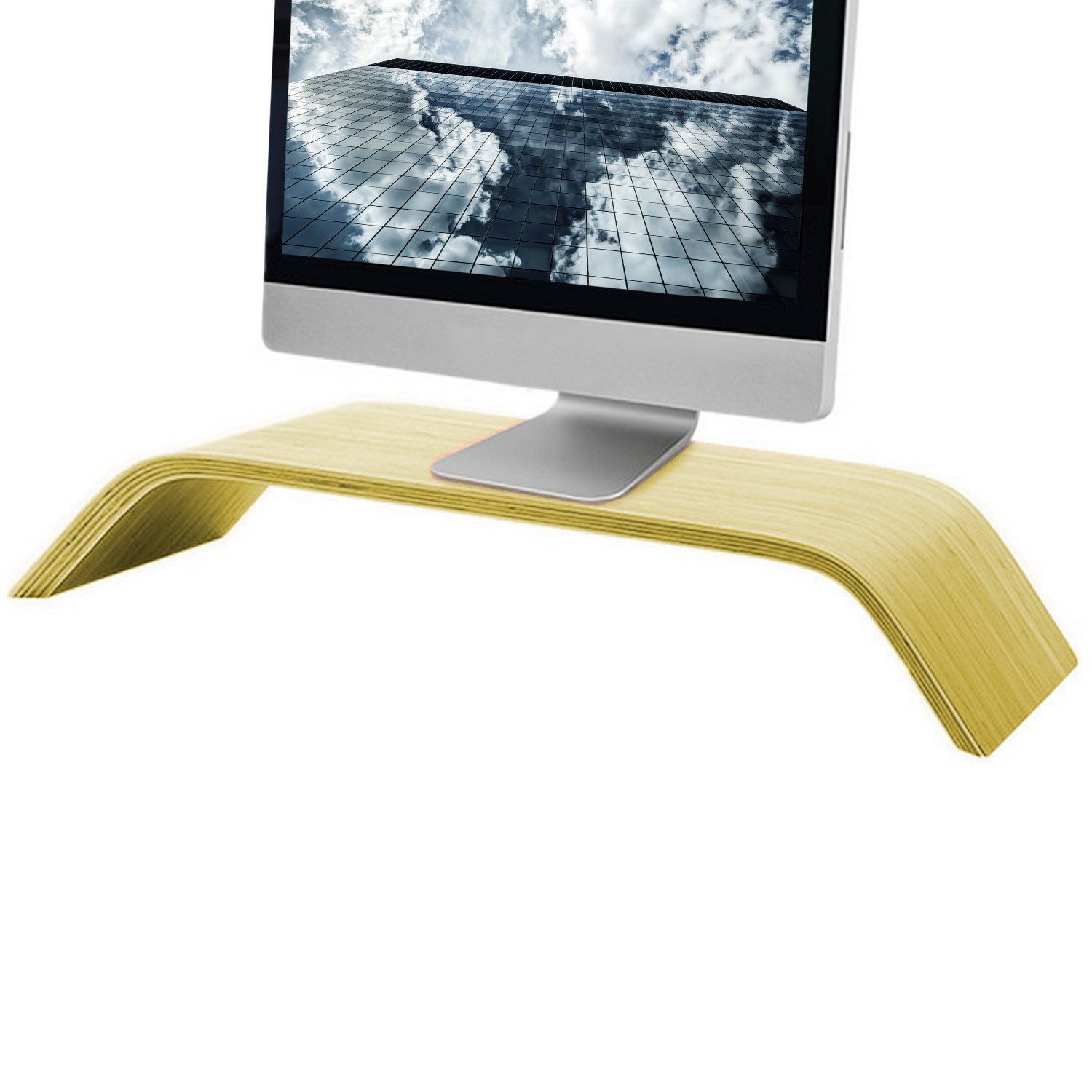 Buy SAMDI Wooden Monitor Stand Stand Universal Bamboo Wood Laptop