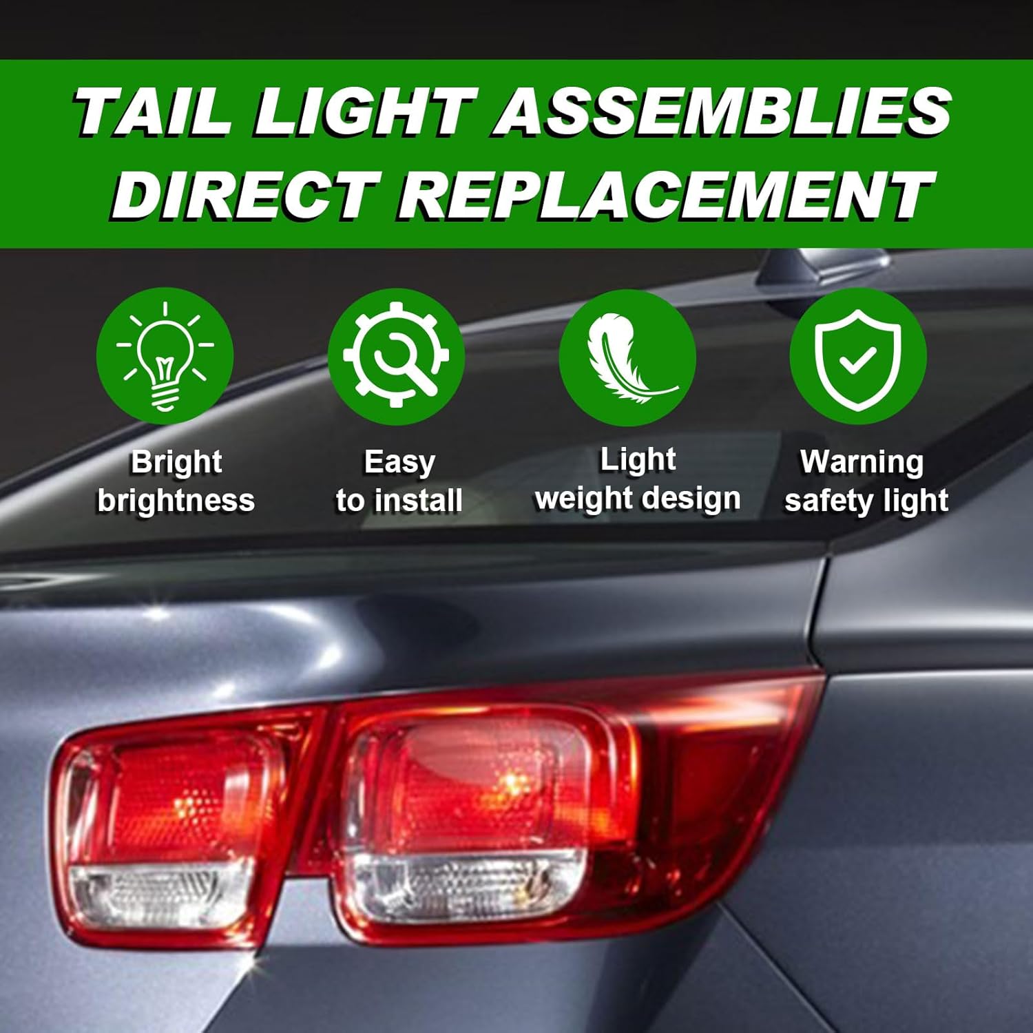 Lochnchn Tail Light Compatible with 2013 2014 2015 Chevy Malibu LT LS Eco,Limited 2016 Rear Taillight Assembly Brake Lamp Right Passenger Side Replace 23294319