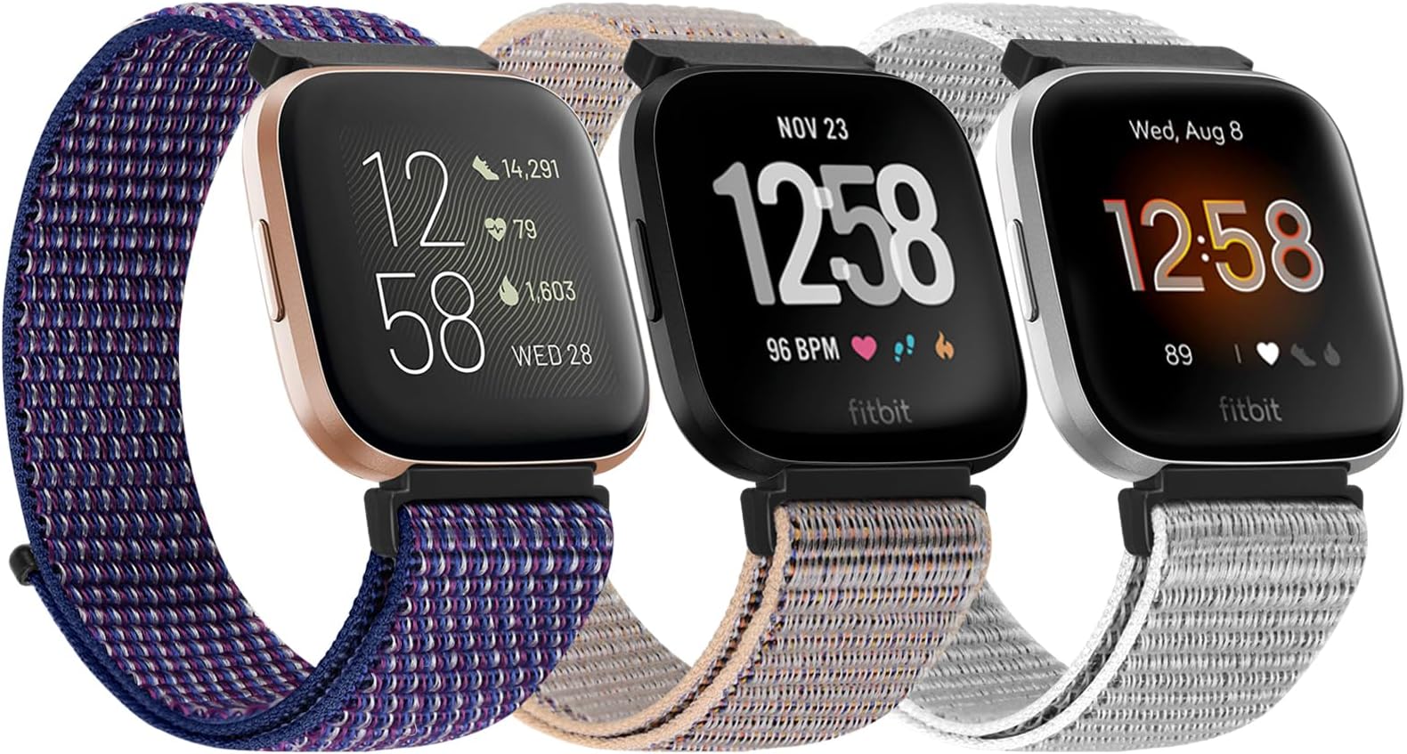 YCHDDER Nylon Straps Compatible with Fitbit Versa 2 Strap/Fitbit Versa